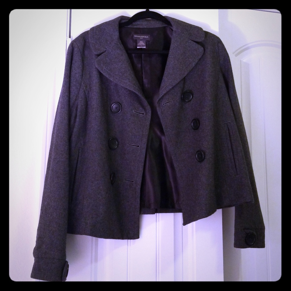 Banana Republic Women's L Wool Blend Coat